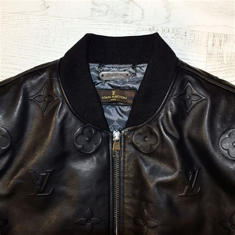 louis vuitton leather bomber jacket|louis vuitton bomber jacket men.